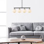 Opviq Fazli - 10425 Lámpara de araña ajustable en negro, dorado y blanco